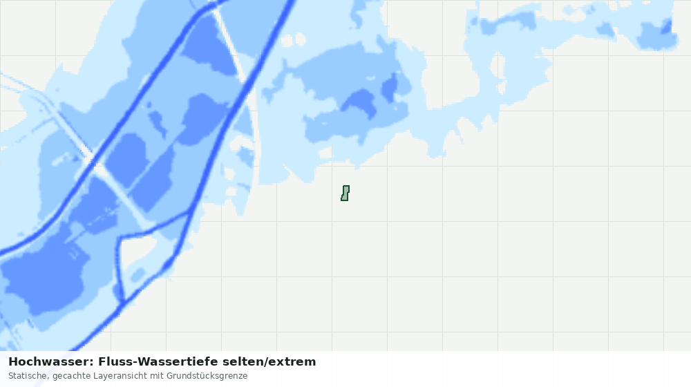 Statische Kartenansicht: Hochwasser: Fluss-Wassertiefe selten/extrem