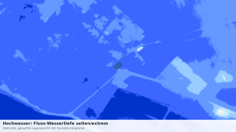 Statische Kartenansicht: Hochwasser: Fluss-Wassertiefe selten/extrem