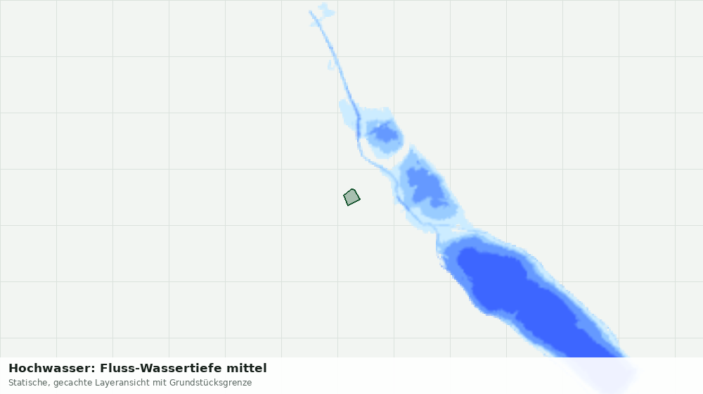 Statische Kartenansicht: Hochwasser: Fluss-Wassertiefe mittel