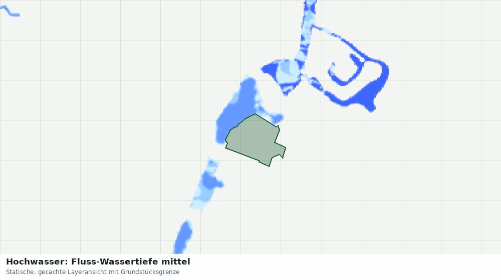 Statische Kartenansicht: Hochwasser: Fluss-Wassertiefe mittel