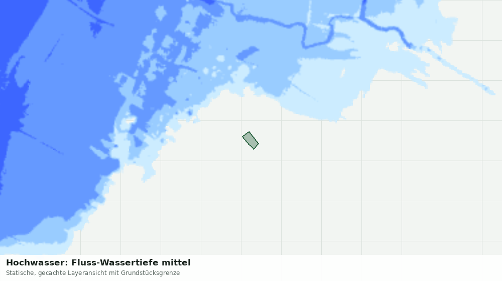 Statische Kartenansicht: Hochwasser: Fluss-Wassertiefe mittel