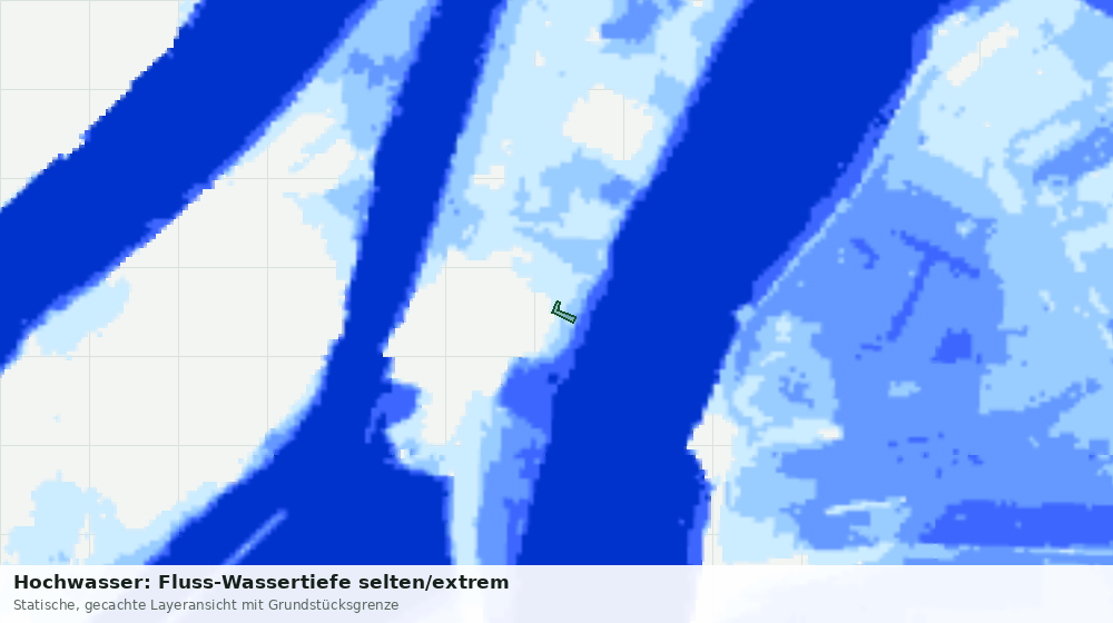Statische Kartenansicht: Hochwasser: Fluss-Wassertiefe selten/extrem