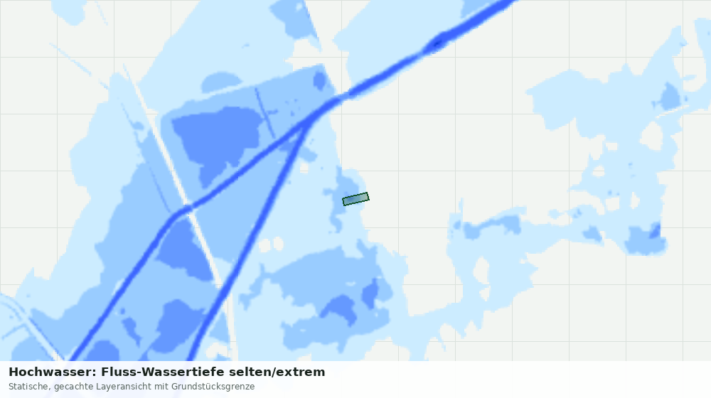 Statische Kartenansicht: Hochwasser: Fluss-Wassertiefe selten/extrem