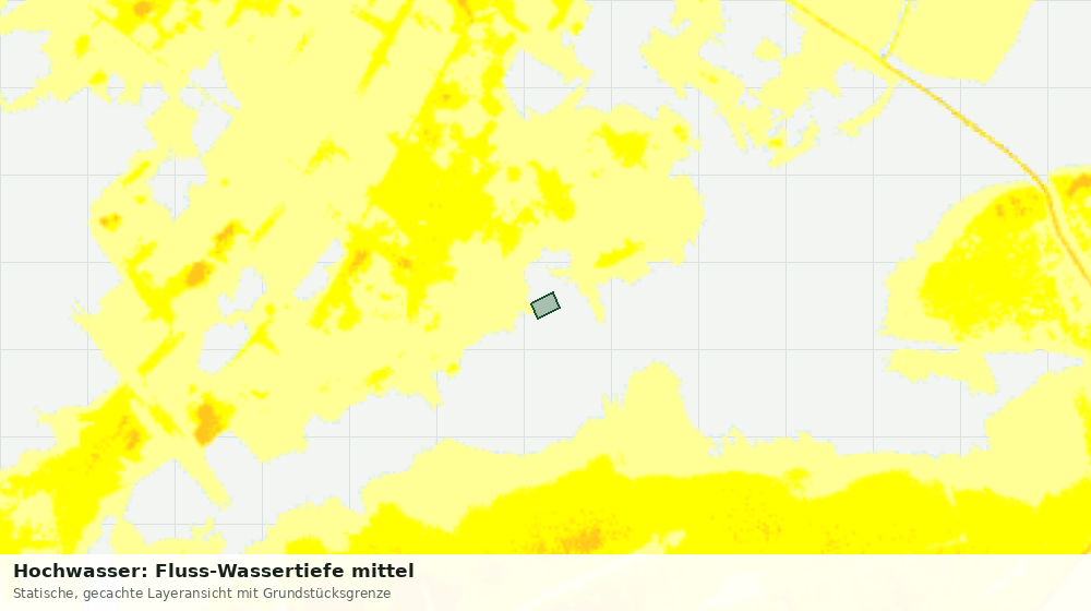 Statische Kartenansicht: Hochwasser: Fluss-Wassertiefe mittel