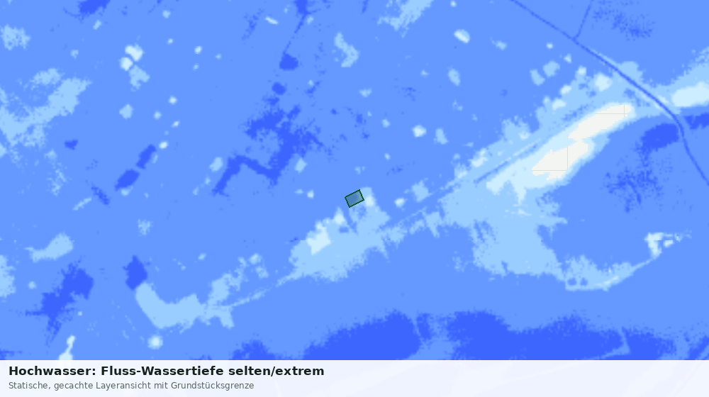 Statische Kartenansicht: Hochwasser: Fluss-Wassertiefe selten/extrem