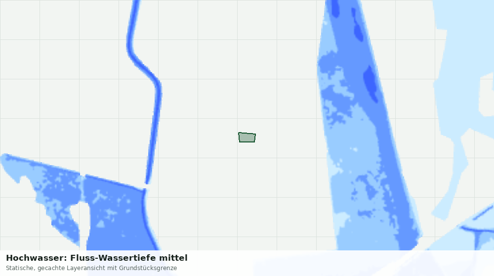 Statische Kartenansicht: Hochwasser: Fluss-Wassertiefe mittel