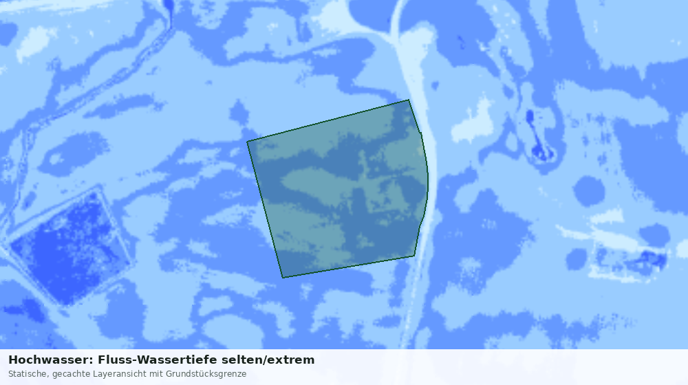 Statische Kartenansicht: Hochwasser: Fluss-Wassertiefe selten/extrem