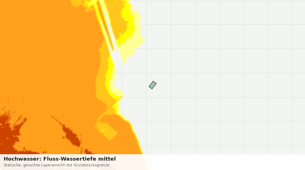 Statische Kartenansicht: Hochwasser: Fluss-Wassertiefe mittel