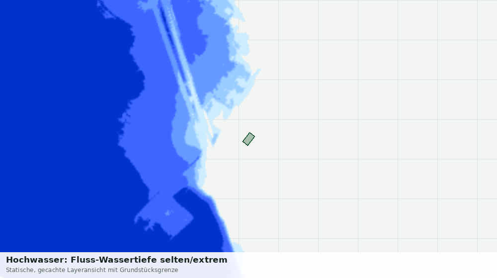 Statische Kartenansicht: Hochwasser: Fluss-Wassertiefe selten/extrem
