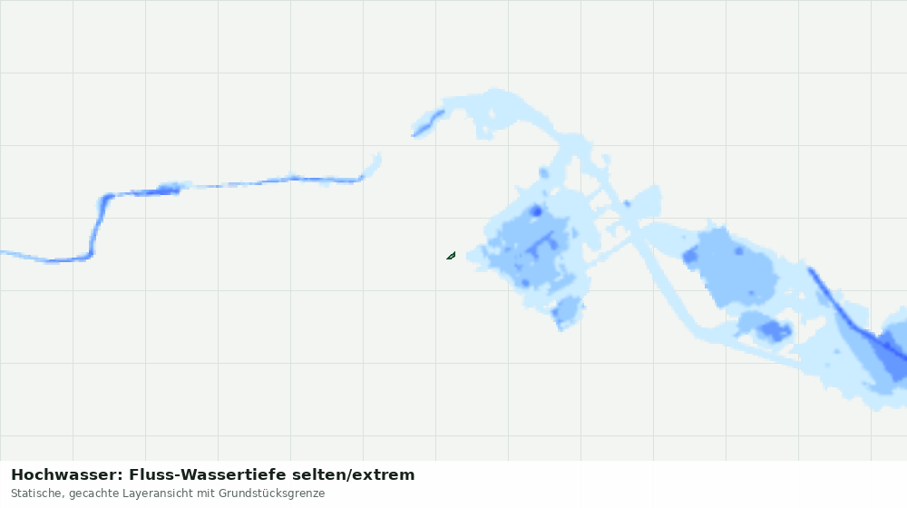 Statische Kartenansicht: Hochwasser: Fluss-Wassertiefe selten/extrem
