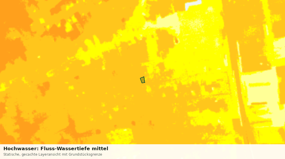 Statische Kartenansicht: Hochwasser: Fluss-Wassertiefe mittel