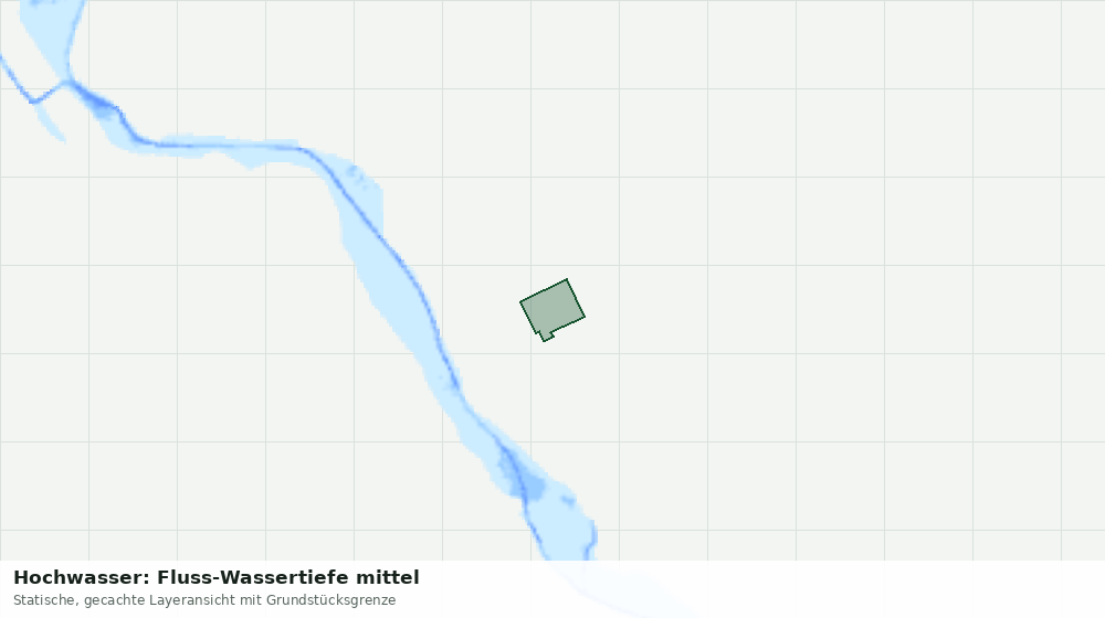 Statische Kartenansicht: Hochwasser: Fluss-Wassertiefe mittel