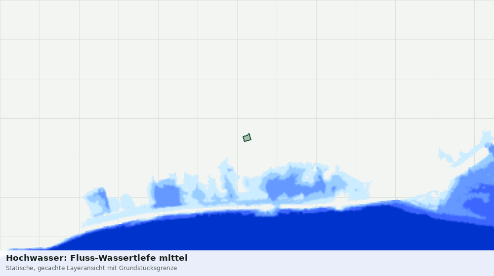 Statische Kartenansicht: Hochwasser: Fluss-Wassertiefe mittel