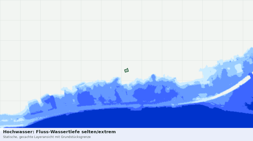 Statische Kartenansicht: Hochwasser: Fluss-Wassertiefe selten/extrem
