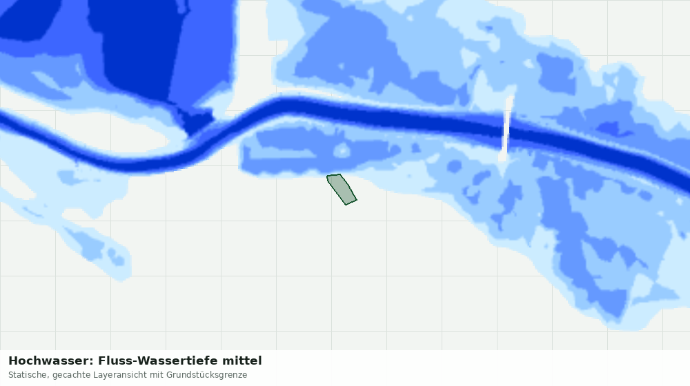 Statische Kartenansicht: Hochwasser: Fluss-Wassertiefe mittel
