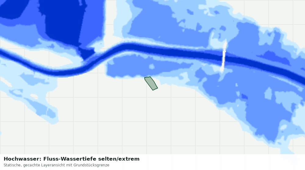 Statische Kartenansicht: Hochwasser: Fluss-Wassertiefe selten/extrem