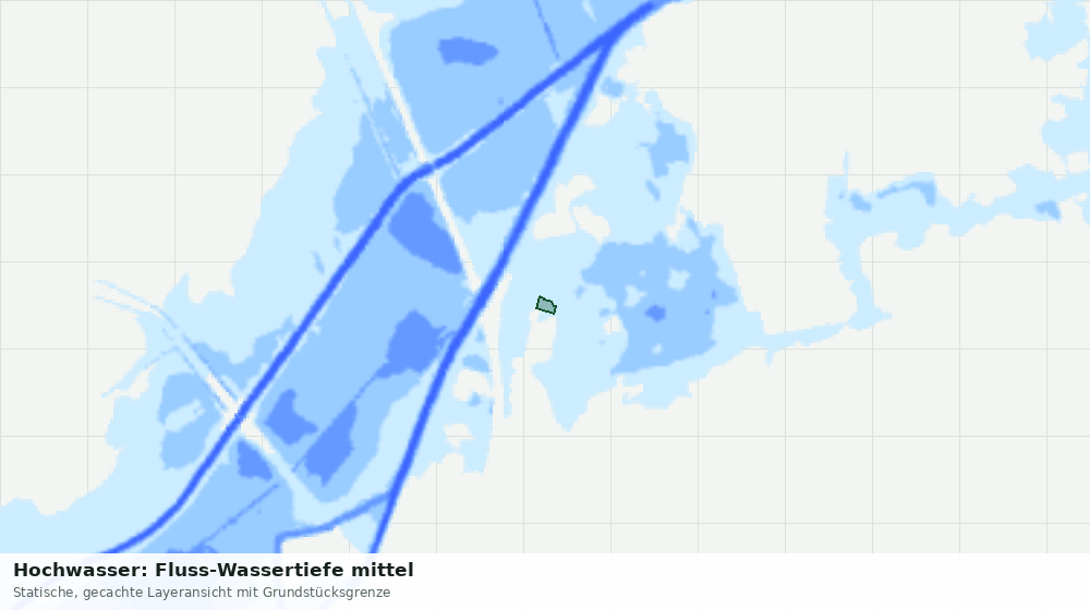 Statische Kartenansicht: Hochwasser: Fluss-Wassertiefe mittel