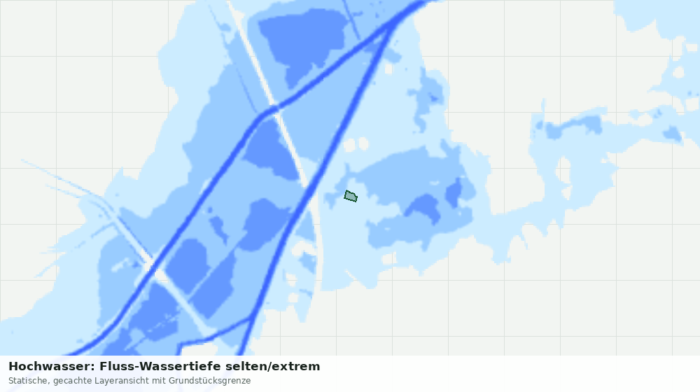 Statische Kartenansicht: Hochwasser: Fluss-Wassertiefe selten/extrem