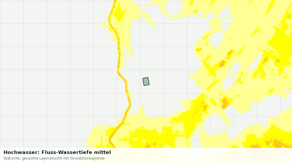 Statische Kartenansicht: Hochwasser: Fluss-Wassertiefe mittel