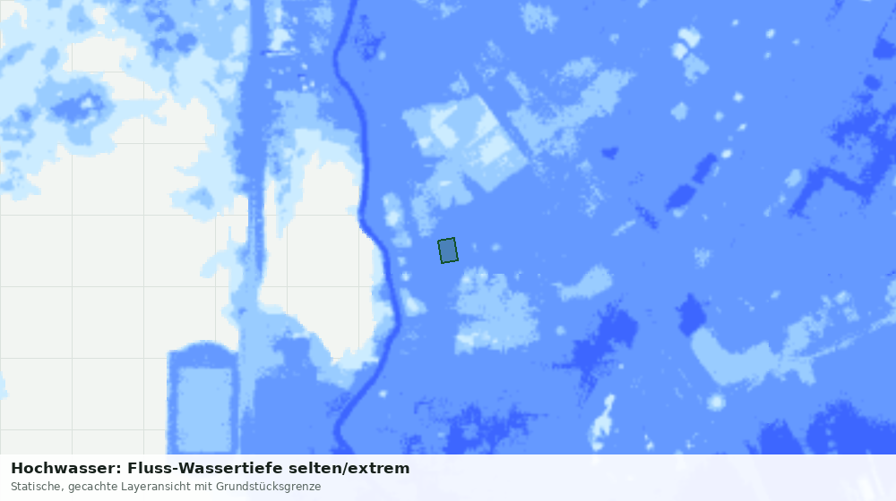 Statische Kartenansicht: Hochwasser: Fluss-Wassertiefe selten/extrem