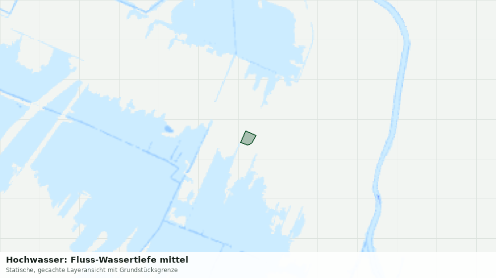 Statische Kartenansicht: Hochwasser: Fluss-Wassertiefe mittel
