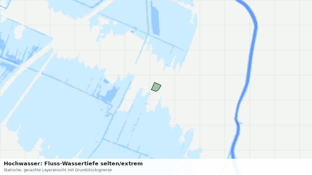 Statische Kartenansicht: Hochwasser: Fluss-Wassertiefe selten/extrem