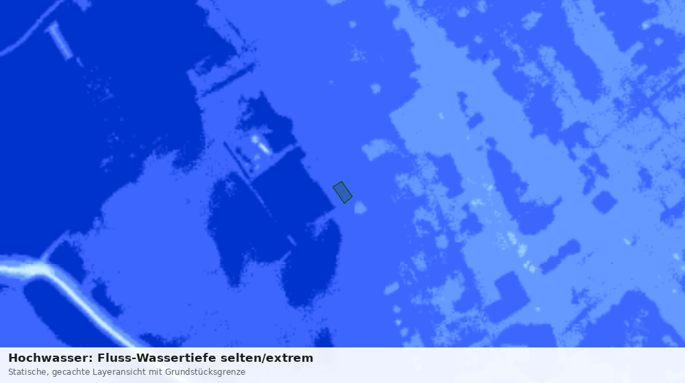 Statische Kartenansicht: Hochwasser: Fluss-Wassertiefe selten/extrem