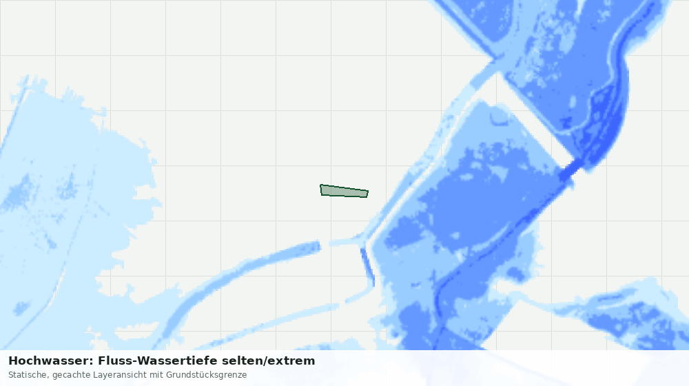 Statische Kartenansicht: Hochwasser: Fluss-Wassertiefe selten/extrem