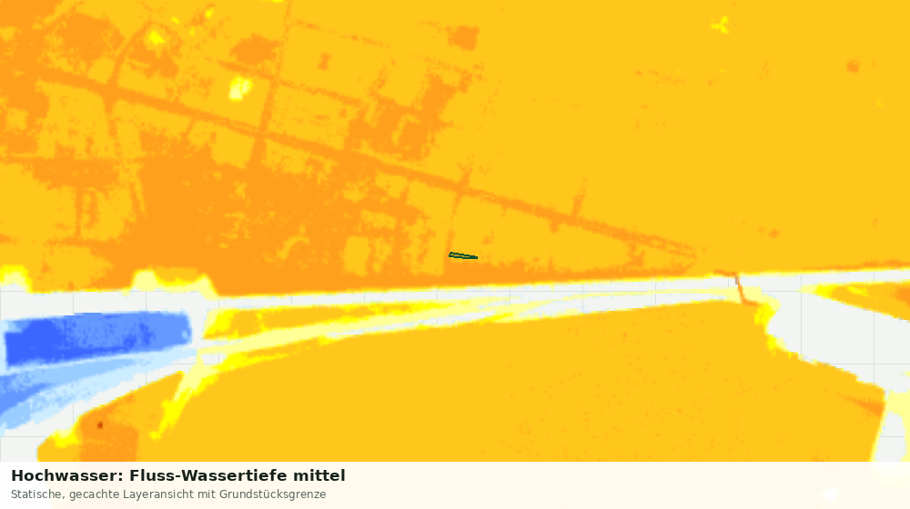 Statische Kartenansicht: Hochwasser: Fluss-Wassertiefe mittel