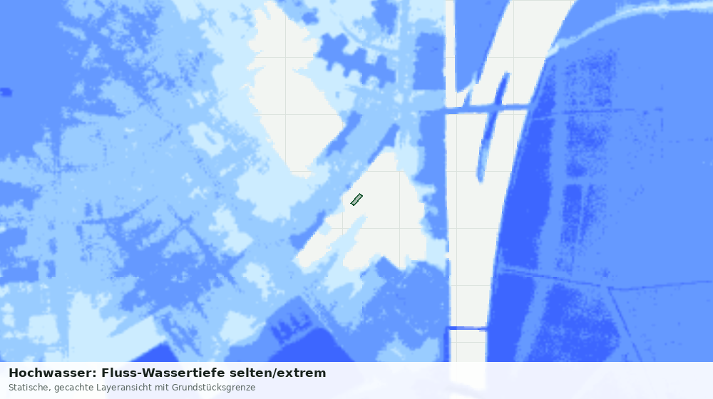 Statische Kartenansicht: Hochwasser: Fluss-Wassertiefe selten/extrem