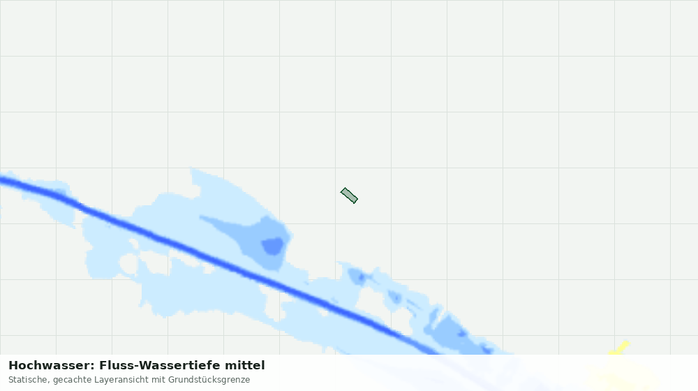 Statische Kartenansicht: Hochwasser: Fluss-Wassertiefe mittel