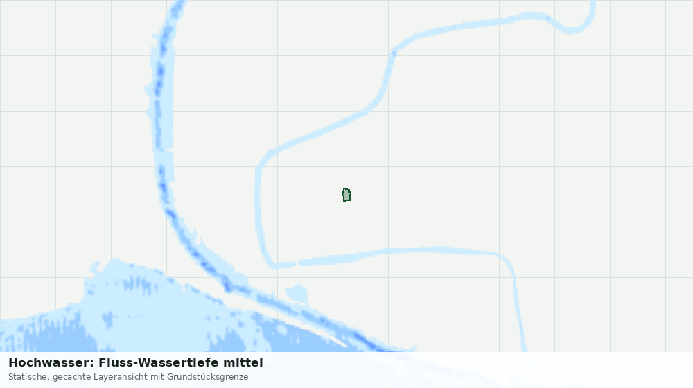 Statische Kartenansicht: Hochwasser: Fluss-Wassertiefe mittel
