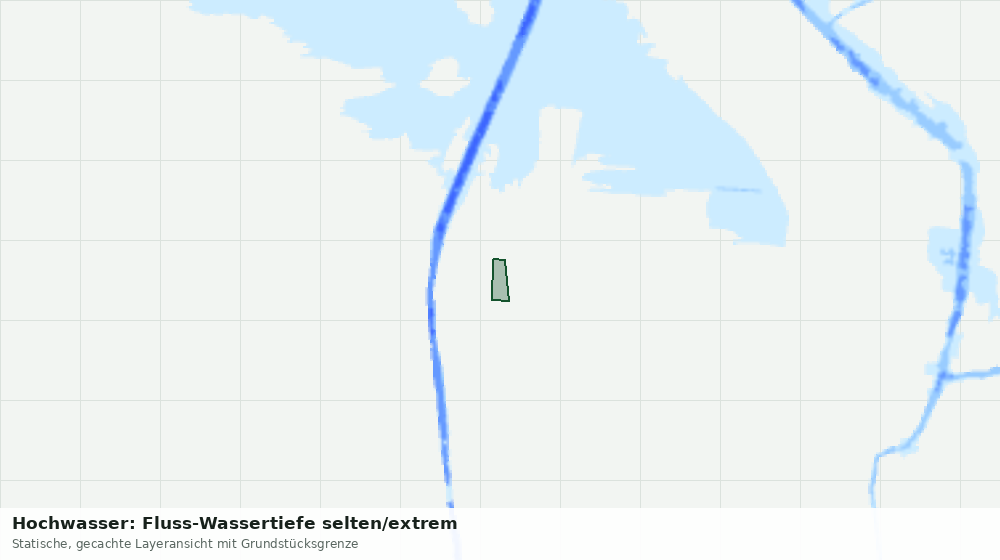 Statische Kartenansicht: Hochwasser: Fluss-Wassertiefe selten/extrem