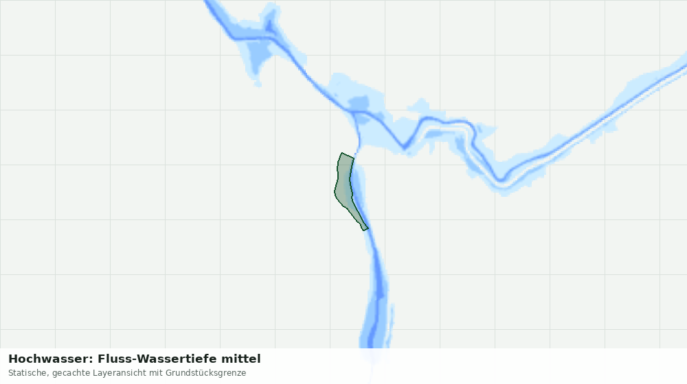 Statische Kartenansicht: Hochwasser: Fluss-Wassertiefe mittel