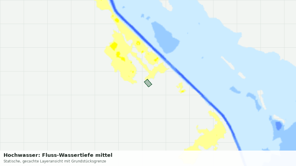 Statische Kartenansicht: Hochwasser: Fluss-Wassertiefe mittel