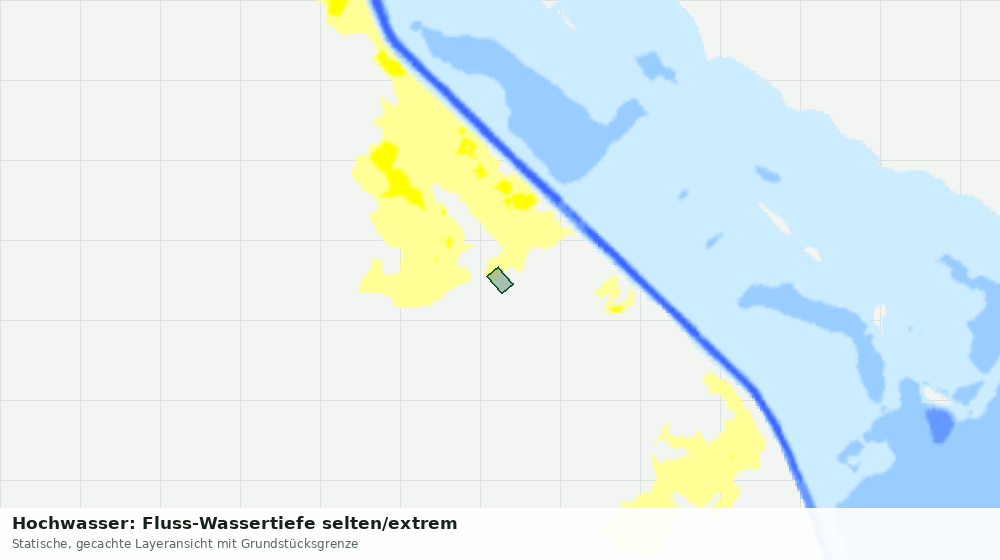 Statische Kartenansicht: Hochwasser: Fluss-Wassertiefe selten/extrem
