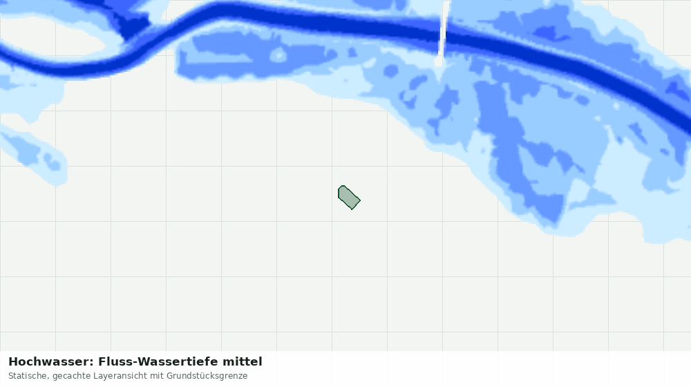 Statische Kartenansicht: Hochwasser: Fluss-Wassertiefe mittel