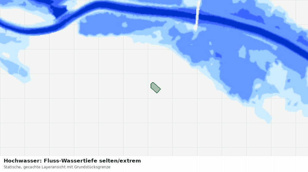 Statische Kartenansicht: Hochwasser: Fluss-Wassertiefe selten/extrem