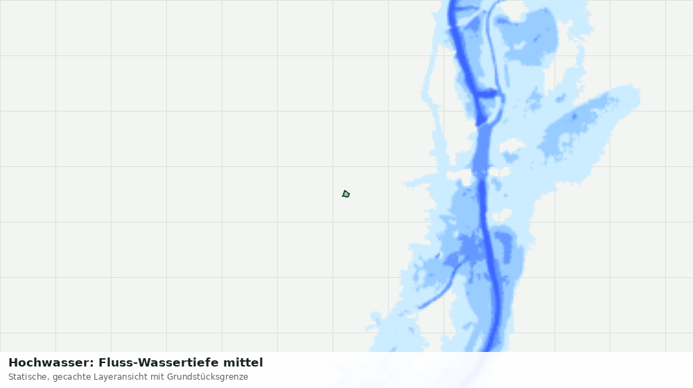 Statische Kartenansicht: Hochwasser: Fluss-Wassertiefe mittel