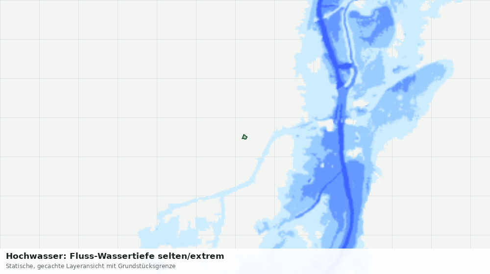 Statische Kartenansicht: Hochwasser: Fluss-Wassertiefe selten/extrem