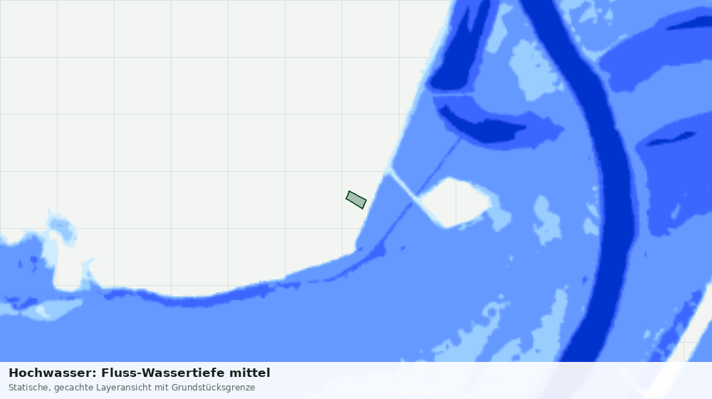 Statische Kartenansicht: Hochwasser: Fluss-Wassertiefe mittel