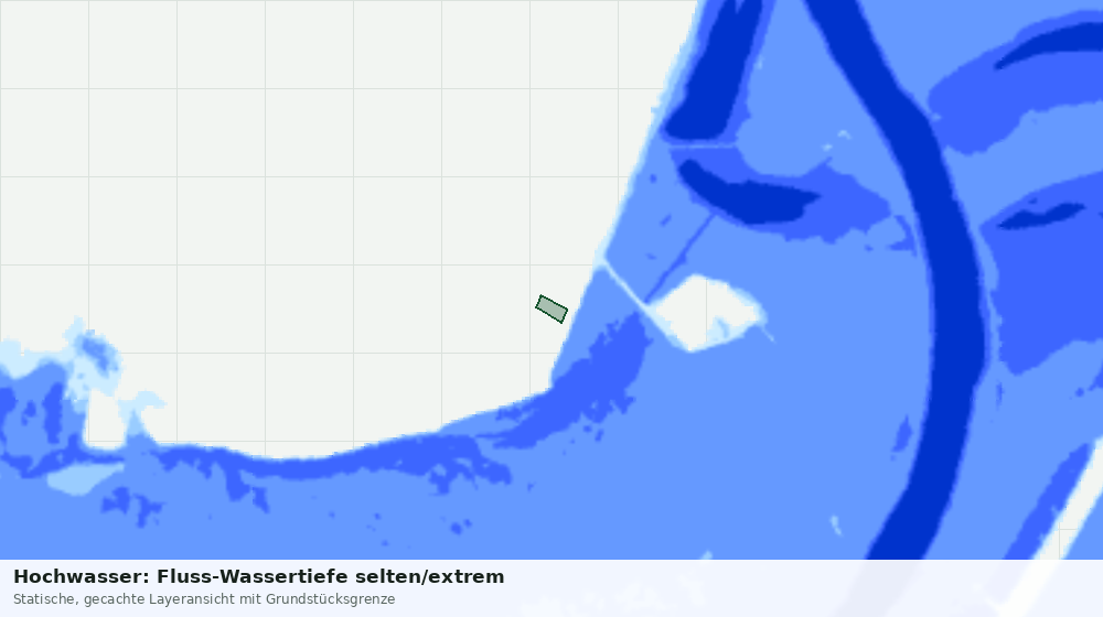 Statische Kartenansicht: Hochwasser: Fluss-Wassertiefe selten/extrem