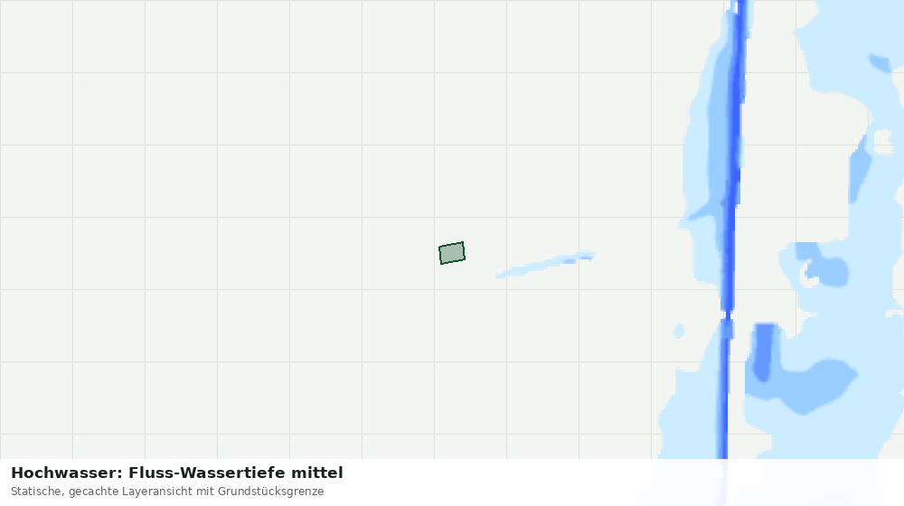 Statische Kartenansicht: Hochwasser: Fluss-Wassertiefe mittel