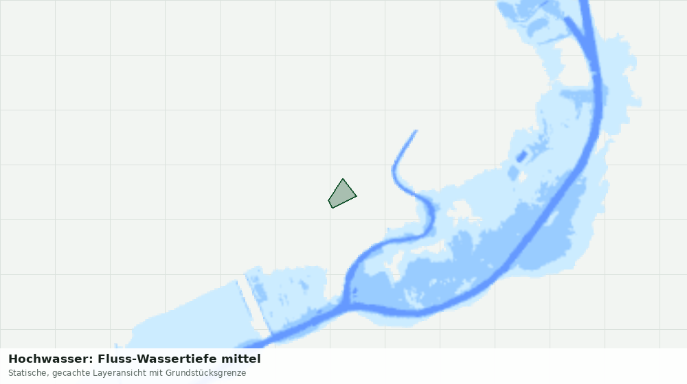 Statische Kartenansicht: Hochwasser: Fluss-Wassertiefe mittel