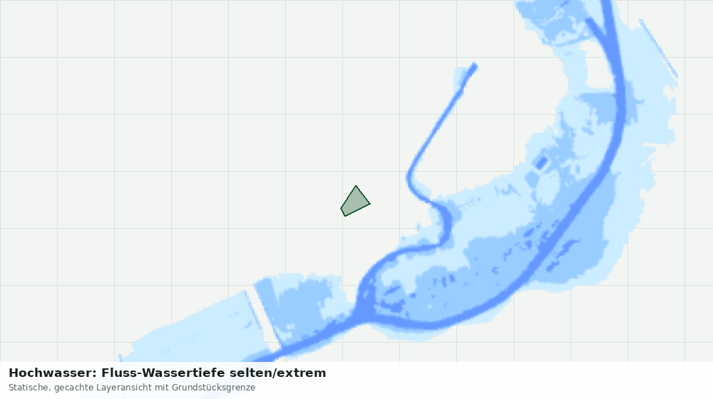 Statische Kartenansicht: Hochwasser: Fluss-Wassertiefe selten/extrem