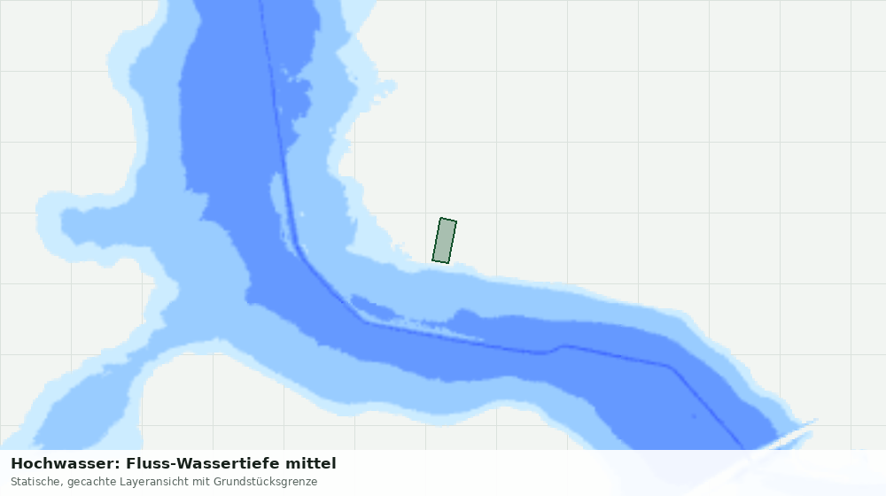 Statische Kartenansicht: Hochwasser: Fluss-Wassertiefe mittel