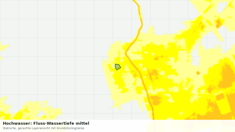Statische Kartenansicht: Hochwasser: Fluss-Wassertiefe mittel