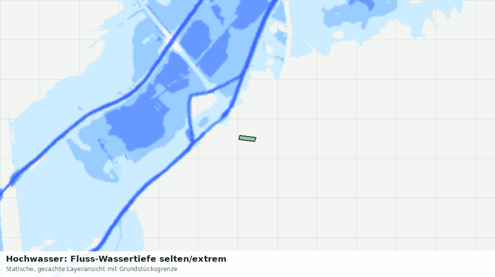 Statische Kartenansicht: Hochwasser: Fluss-Wassertiefe selten/extrem