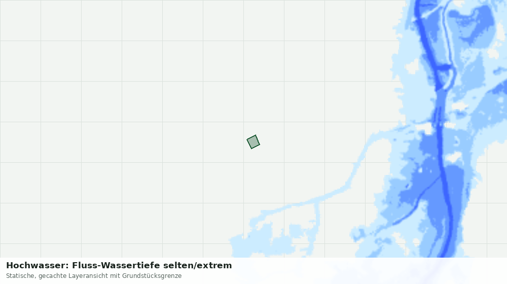 Statische Kartenansicht: Hochwasser: Fluss-Wassertiefe selten/extrem