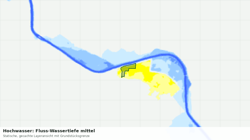Statische Kartenansicht: Hochwasser: Fluss-Wassertiefe mittel